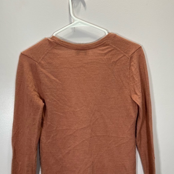 Ann Taylor LOFT Women’s Peach Pink Wool Blend Sequin Button Front Cardigan - Picture 8 of 14